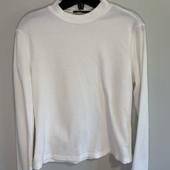 SHEIN Mock-neck Solid Fitted Tee #148 - Picture 3 of 7